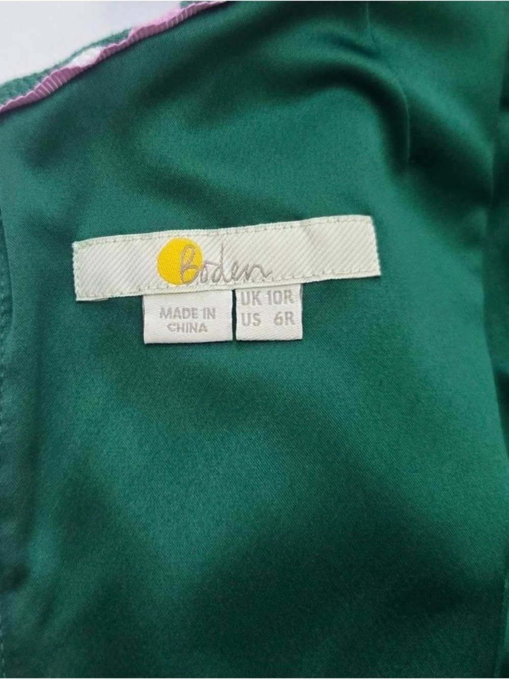 New BODEN Martha Shift Dress in Sap Green Dandelion - Picture 9 of 11
